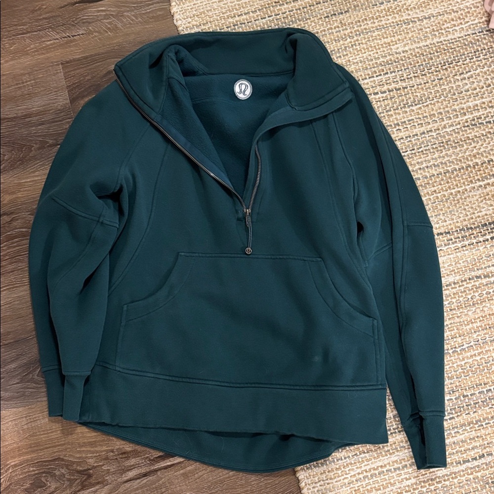 lululemon athletica Scuba Oversized Funnel-Neck Half Zip in Teal